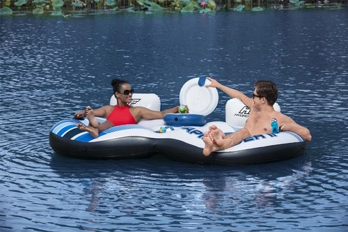 אבוב זוגי ענקי מתנפח עם צידנית דגם 43113