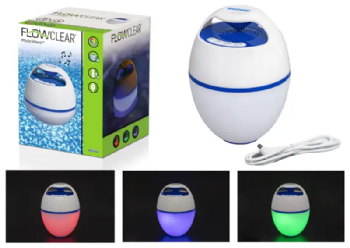 רמקול בלוטוט נטען לבריכה עם אורות