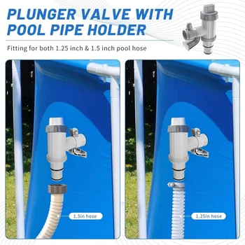 ברז מחבר לבריכות עם צנרת 32 מ"מ ל 38 מ"מ **המחיר לזוג**