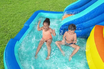 פארק מים מתנפח עם מגלשה רכיבה צב Bestway 53404